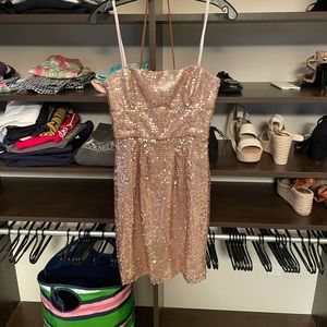 BCBG strapless sequin dress size 2